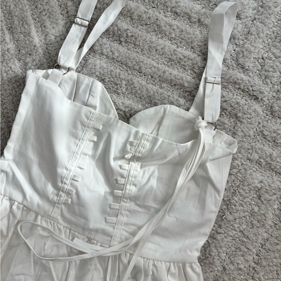 New! Women's White Summer Corsett Dress - Size Small - Picture 4 of 7